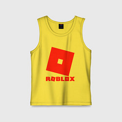 Майка детская хлопок Roblox Logo, цвет: желтый
