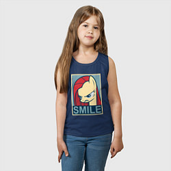 Майка детская хлопок MLP: Smile, цвет: тёмно-синий — фото 2