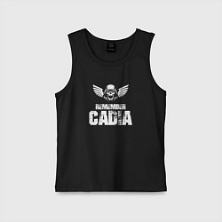 Майка детская хлопок Remember Cadia - Warhammer, цвет: черный
