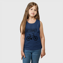 Майка детская хлопок Lets bike it, цвет: тёмно-синий — фото 2
