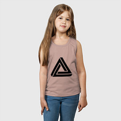 Майка детская хлопок Triangle Visual Illusion, цвет: пыльно-розовый — фото 2