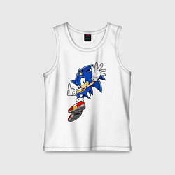 Майка детская хлопок Sonic, цвет: белый