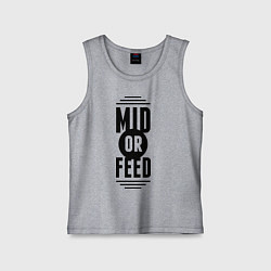 Майка детская хлопок Mid or feed, цвет: меланж