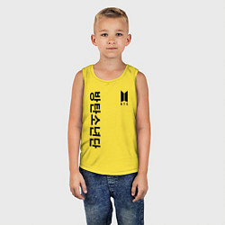 Майка детская хлопок BTS Korea, цвет: желтый — фото 2