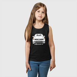 Майка детская хлопок Honda Accord 8, цвет: черный — фото 2