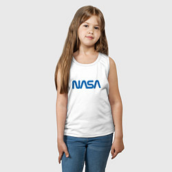 Майка детская хлопок NASA, цвет: белый — фото 2