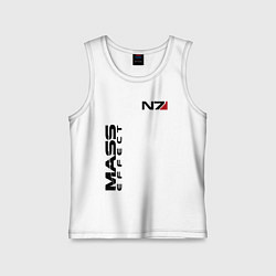 Майка детская хлопок MASS EFFECT N7, цвет: белый