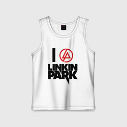 Майка детская хлопок I love Linkin Park, цвет: белый
