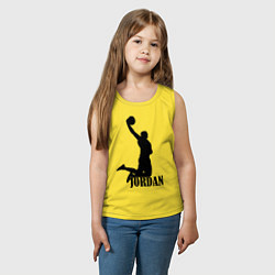 Майка детская хлопок Jordan Basketball, цвет: желтый — фото 2