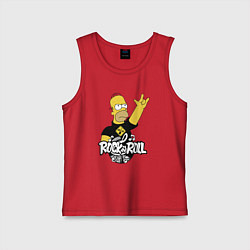 Майка детская хлопок Rock n Roll, цвет: красный