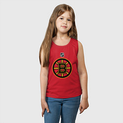 Майка детская хлопок Boston Bruins NHL, цвет: красный — фото 2