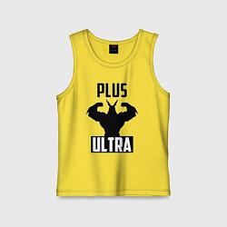 Майка детская хлопок PLUS ULTRA черный, цвет: желтый