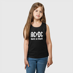 Майка детская хлопок ACDC BACK IN BLACK, цвет: черный — фото 2