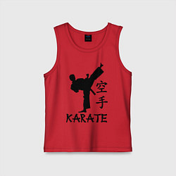 Майка детская хлопок Karate craftsmanship, цвет: красный