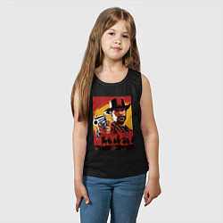 Майка детская хлопок Red dead redemption 2, цвет: черный — фото 2