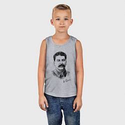 Майка детская хлопок Товарищ Сталин, цвет: меланж — фото 2