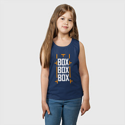 Майка детская хлопок Box box box, цвет: тёмно-синий — фото 2