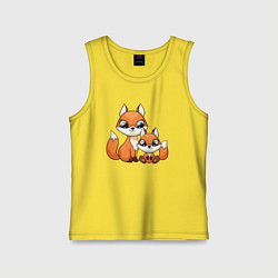 Детская майка Милые лисята