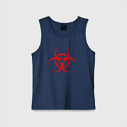 Майка детская хлопок BIOHAZARD, цвет: тёмно-синий