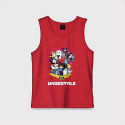 Майка детская хлопок UNDERTALE, цвет: красный