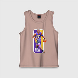 Майка детская хлопок NBA Kobe Bryant, цвет: пыльно-розовый