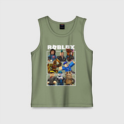 Майка детская хлопок ROBLOX, цвет: авокадо