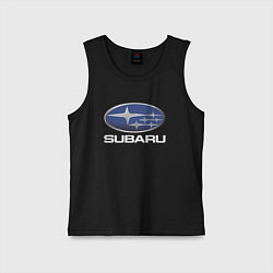 Майка детская хлопок SUBARU, цвет: черный