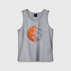 Майка детская хлопок BasketBall, цвет: меланж