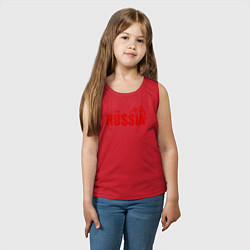 Майка детская хлопок Russia, цвет: красный — фото 2