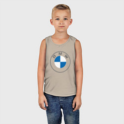 Майка детская хлопок BMW LOGO 2020, цвет: миндальный — фото 2