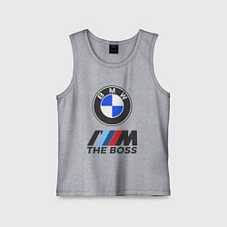 Майка детская хлопок BMW BOSS, цвет: меланж