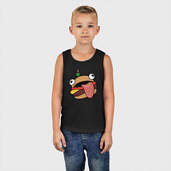 Майка детская хлопок Fortnite Burger, цвет: черный — фото 2