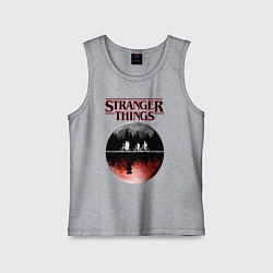 Майка детская хлопок Очень странные дела, цвет: меланж