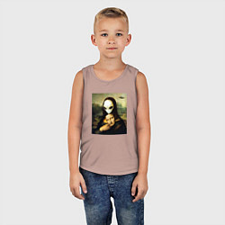 Майка детская хлопок Mona Lisa, цвет: пыльно-розовый — фото 2