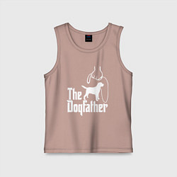 Майка детская хлопок The Dogfather - пародия, цвет: пыльно-розовый