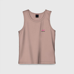 Майка детская хлопок SUBARU STI спина Z, цвет: пыльно-розовый