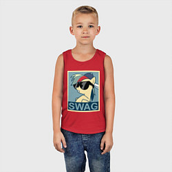 Майка детская хлопок Rainbow Dash swag, цвет: красный — фото 2