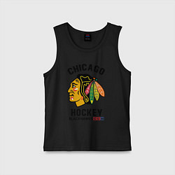 Майка детская хлопок CHICAGO BLACKHAWKS NHL, цвет: черный