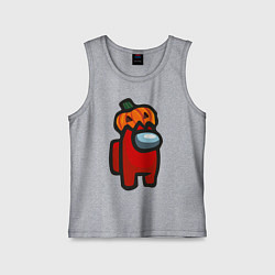 Майка детская хлопок HALLOWEEN IS AMONG US, цвет: меланж