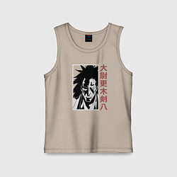 Майка детская хлопок Кенпачи Зараки, цвет: миндальный