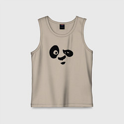 Майка детская хлопок Панда, цвет: миндальный