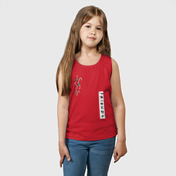 Майка детская хлопок Друзья логотип с конфетами, цвет: красный — фото 2