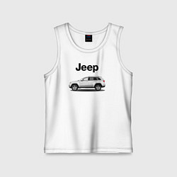 Майка детская хлопок Jeep, цвет: белый