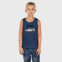 Майка детская хлопок Jeep, цвет: тёмно-синий — фото 2