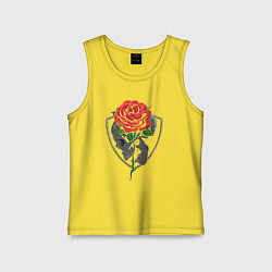 Майка детская хлопок Skull&Rose, цвет: желтый