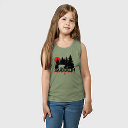 Майка детская хлопок Sakhalin forever, цвет: авокадо — фото 2