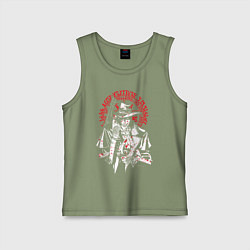 Майка детская хлопок Хеллсинг, Алукард, цвет: авокадо