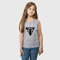 Майка детская хлопок Triumph Мото Лого Z, цвет: меланж — фото 2