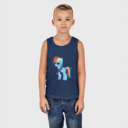 Майка детская хлопок Pony - Rainbow Dash, цвет: тёмно-синий — фото 2