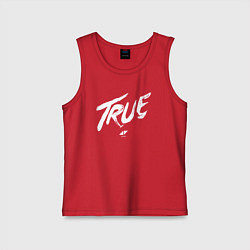 Майка детская хлопок TRUE AVICII, цвет: красный